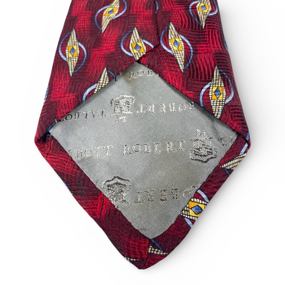 Robert Talbott Fine Silk Red Patterned Tie Hand S… - image 4
